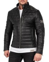 Slim Fit Echtlederjacke Herren Echtleder 22RS31LUX Black XXL
