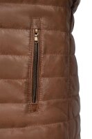 Slim Fit Echtlederjacke Herren Echtleder 22RS31LUX Cognac XS