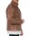 Slim Fit Echtlederjacke Herren Echtleder 22RS31LUX Cognac XS