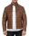 Slim Fit Echtlederjacke Herren Echtleder 22RS31LUX Cognac XXL