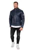 Slim Fit Echtlederjacke Herren Echtleder 22RS31LUX Navy S