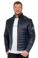 Reichstadt Herren Slim Fit Bikerjacke Echtleder 22RS31LUX Navy L