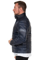 Reichstadt Herren Slim Fit Bikerjacke Echtleder 22RS31LUX Navy 3XL