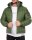 Regular Fit Jacke Herren Echtleder 22RS032LUX Khaki XXL