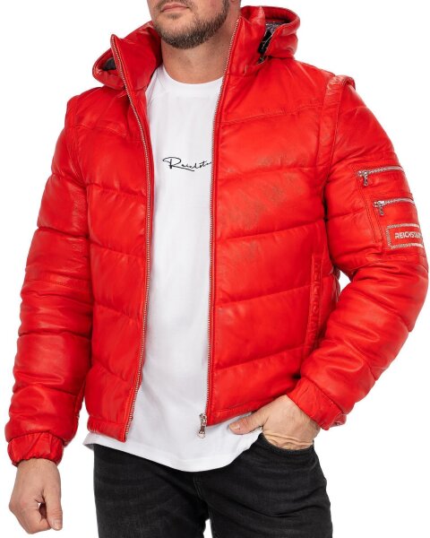 Reichstadt Herren Regular Fit Echtleder Echtleder 22RS032LUX Red XL