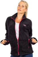 Reichstadt Damen Regular Fit Flauschige Jacke Kuschelige 22RSW002 Black S
