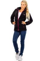 Reichstadt Damen Regular Fit Flauschige Jacke Kuschelige 22RSW002 Black S