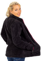 Reichstadt Damen Regular Fit Flauschige Jacke Kuschelige 22RSW002 Black XL