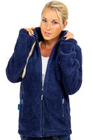 Reichstadt Damen Regular Fit Flauschige Jacke Kuschelige 22RSW002 Navy S