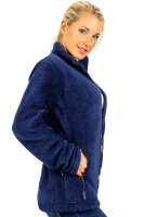 Reichstadt Damen Regular Fit Flauschige Jacke Kuschelige 22RSW002 Navy S