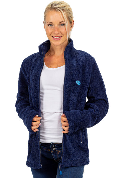 Reichstadt Damen Regular Fit Flauschige Jacke Kuschelig 22RSW002 Navy M
