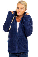 Reichstadt Damen Regular Fit Flauschige Jacke Kuschelig 22RSW002 Navy M