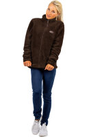 Reichstadt Damen Regular Fit Flauschige Jacke Kuschelig 22RSW002 Coffee Brown M