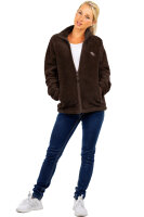 Reichstadt Damen Regular Fit Flauschige Jacke Kuschelig 22RSW002 Coffee Brown M