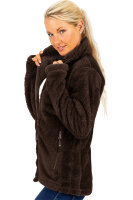 Reichstadt Damen Regular Fit Flauschige Jacke Kuschelig 22RSW002 Coffee Brown XXL