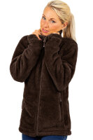 Reichstadt Damen Regular Fit Flauschige Jacke Kuschelig 22RSW002 Coffee Brown XXL