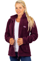 Reichstadt Damen Regular Fit Flauschige Jacke Kuschelig 22RSW002 Red Wine M