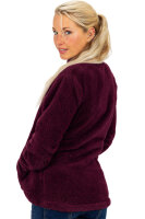 Reichstadt Damen Regular Fit Flauschige Jacke Kuschelig 22RSW002 Red Wine L