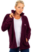 Reichstadt Damen Regular Fit Flauschige Jacke Kuschelig 22RSW002 Red Wine L