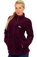 Reichstadt Damen Regular Fit Flauschige Jacke Kuschelig 22RSW002 Red Wine XL
