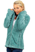 Reichstadt Damen Regular Fit Flauschige Jacke Kuschelig 22RSW002 Old Green XL