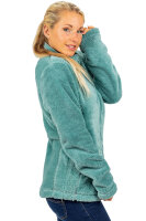 Reichstadt Damen Regular Fit Flauschige Jacke Kuschelig 22RSW002 Old Green XL