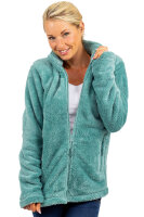 Reichstadt Damen Regular Fit Flauschige Jacke Kuschelige 22RSW002 Old Green XXL