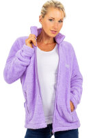 Reichstadt Damen Regular Fit Flauschige Jacke Kuschelig 22RSW002 Purple XXL