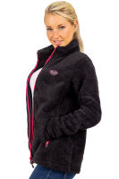 Reichstadt Damen Regular Fit Flauschige Jacke Kuschelig 22RSW002 Black XS