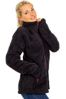 Reichstadt Damen Regular Fit Flauschige Jacke Kuschelig 22RSW002 Black XS