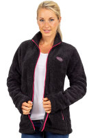Reichstadt Damen Regular Fit Flauschige Jacke Kuschelig 22RSW002 Black XS