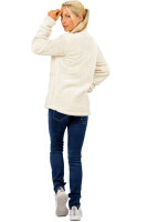 Reichstadt Damen Regular Fit Flauschige Jacke Kuschelig 22RSW002 Papyrus 4XL