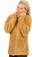 Regular Fit Fleecejacke Damen Kuschelige 22RSW002 Camel 3XL