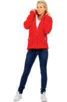 Reichstadt Damen Regular Fit Flauschige Jacke Kuschelige 22RSW002 Red XS