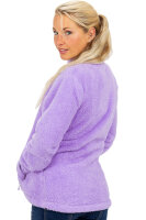 Reichstadt Damen Regular Fit Flauschige Jacke Kuschelig 22RSW002 Purple 3XL