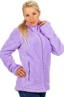 Reichstadt Damen Regular Fit Flauschige Jacke Kuschelig 22RSW002 Purple 3XL
