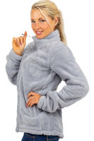 Regular Fit Fleecejacke Damen Kuschelige22RSW002 Light Grey 3XL