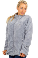 Kuschelige Damen Fleecejacke 22RSW002 Light grey 4XL