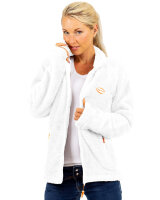 Reichstadt Damen Regular Fit Flauschige Jacke Kuschelige 22RSW002 White S