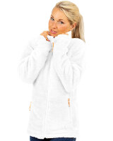 Reichstadt Damen Regular Fit Flauschige Jacke Kuschelige 22RSW002 White S