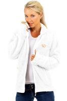 Reichstadt Damen Regular Fit Flauschige Jacke Kuschelig 22RSW002 White 4XL