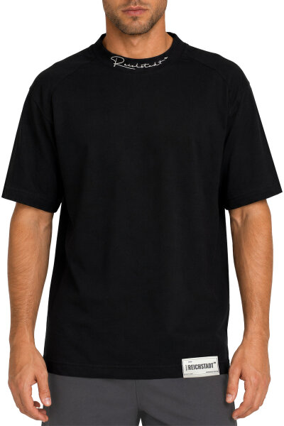 Reichstadt Herren Relaxed Fit Kurzarmshirt 23RS041 Black XL