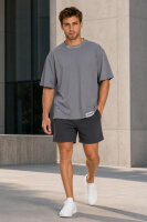 Reichstadt Herren Relaxed Fit Kurzarmshirt 23RS041 Dark Grey S
