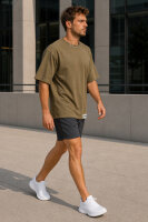 Reichstadt Herren Relaxed Fit Kurzarmshirt 23RS041 Khaki S