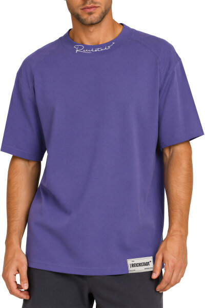 Reichstadt Herren Relaxed Fit Kurzarmshirt 23RS041 Light Purple 3XL