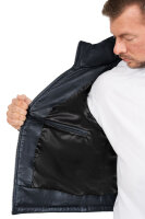 Regular Fit Jacke Herren Echtleder 22RS032LUX Navy XS