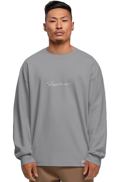 Oversized Langarm Shirt Herren  23RS042 Dark Grey 5XL