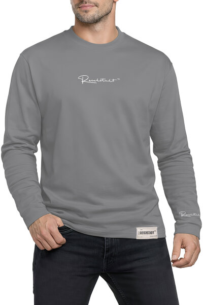 Reichstadt Herren Oversized Langarm Shirt 23RS042 Dark Grey 5XL