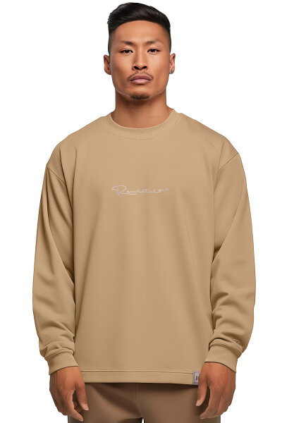 Oversized Langarm Shirt Herren  23RS042 Warm Brown 4XL