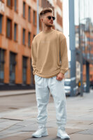 Oversized Langarm Shirt Herren  23RS042 Warm Brown 4XL